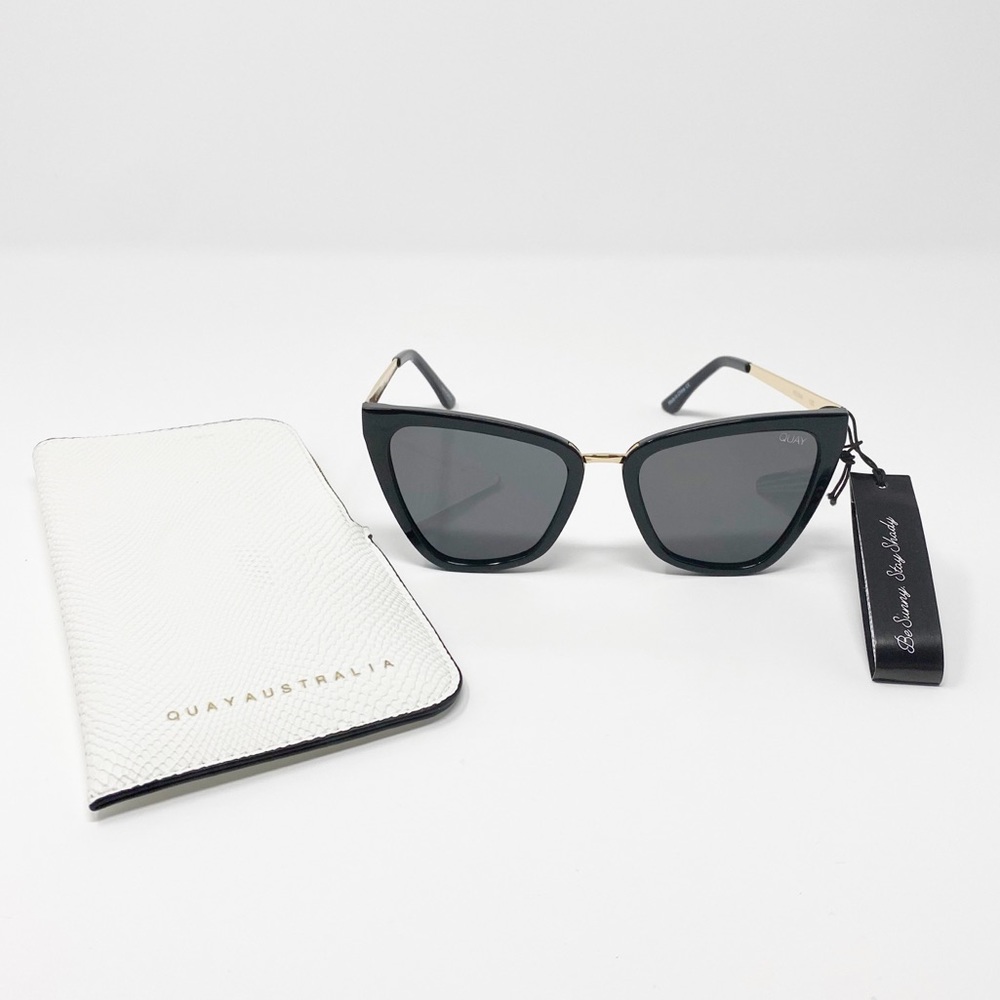 Quay Australia Black Reina Sunglasses New